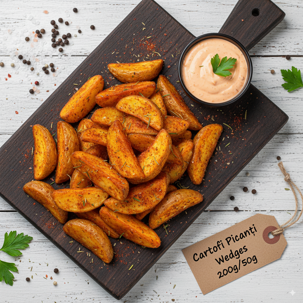 Cartofi picanți wedges